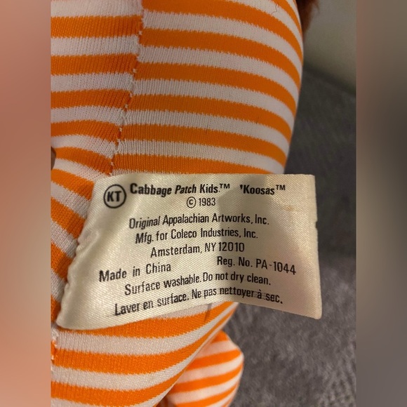 Vintage Cabbage Patch Doll Koosas Tiger Cat - Picture 3 of 4